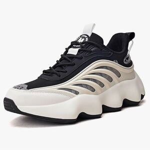 Men's Black and White Athletic Sneakers